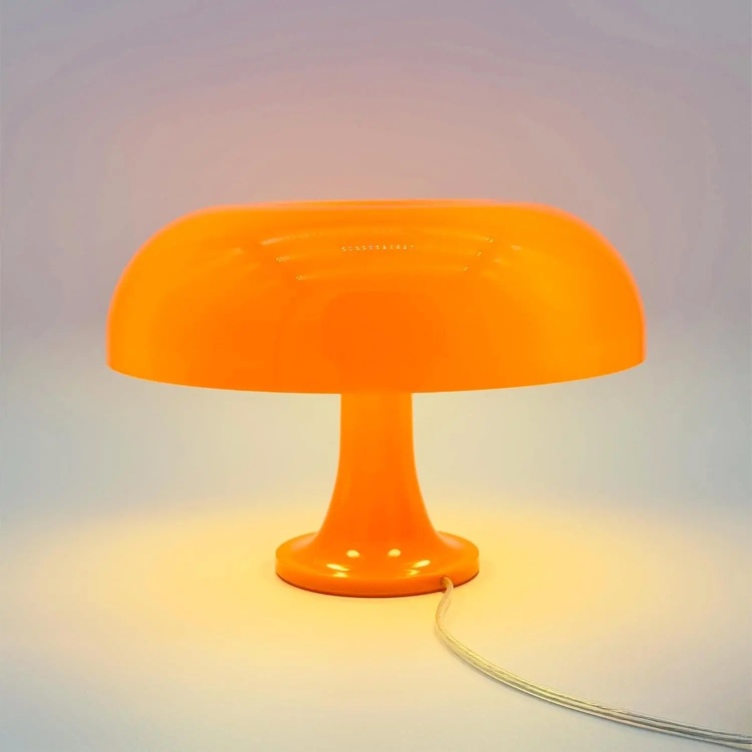 Orange Mushroom Lamp for Room Aesthetic Modern Lighting for Bedroom | Cool Retro Living Room Decor (Orange)