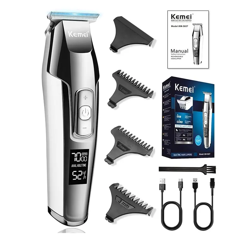 Km-5027 High-Speed Hair Clipper USB Digital Display, Large Power Family Use Professional Electric Trimmer, New Model Km-678