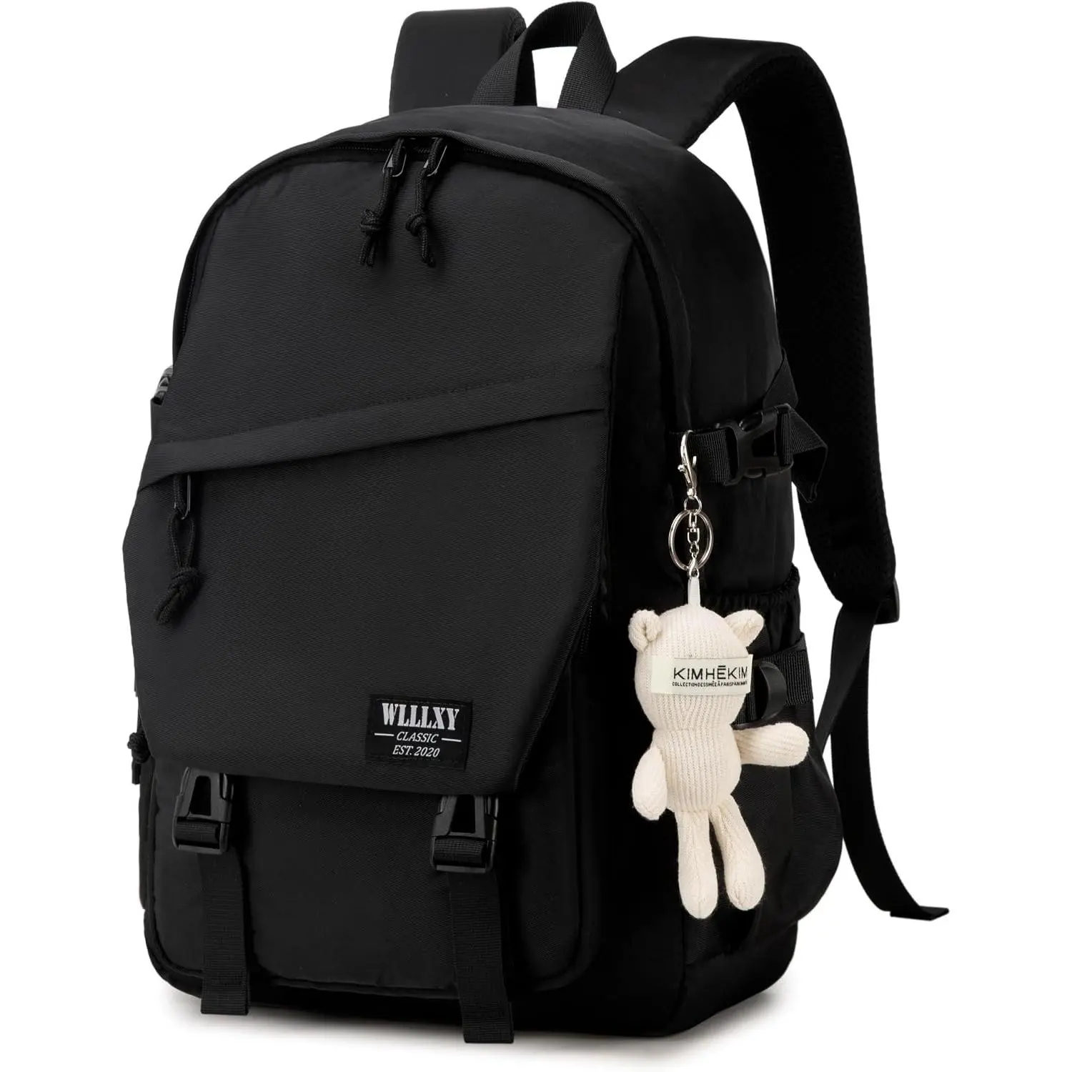 College School Bag for Men Women Laptop Backpack 15.6 Inch Anti  Travel Daypack Large Elementary Middle High Bookbags for Teens Girls Boys Students-Medium,black