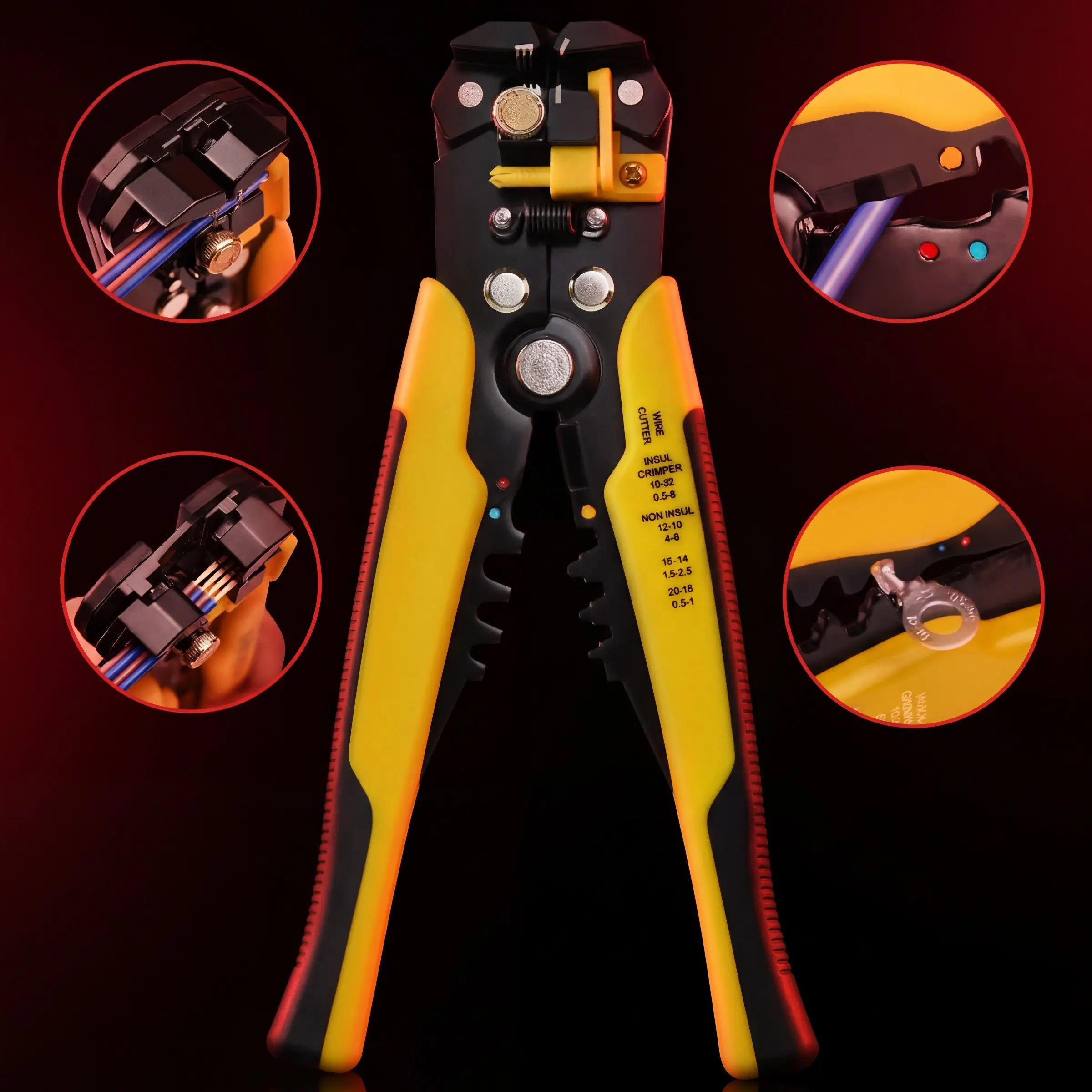 Multi-Functional Wire Stripper, Industrial Small Scissors, Sharp Flat Mouth Pliers, Ideal for Garage, Home Crafts, Electronics, Copper Wires