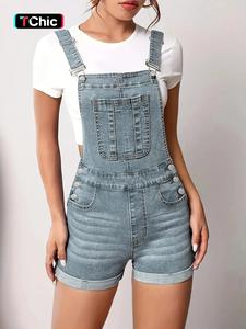 women's solid color button fly denim overalls, casual comfy adjustable strap skinny overalls for daily wear, ladies clothes for summer, dungarees, womenswear, overallsgirl, spaghetti straps overalls, breathable denim overalls