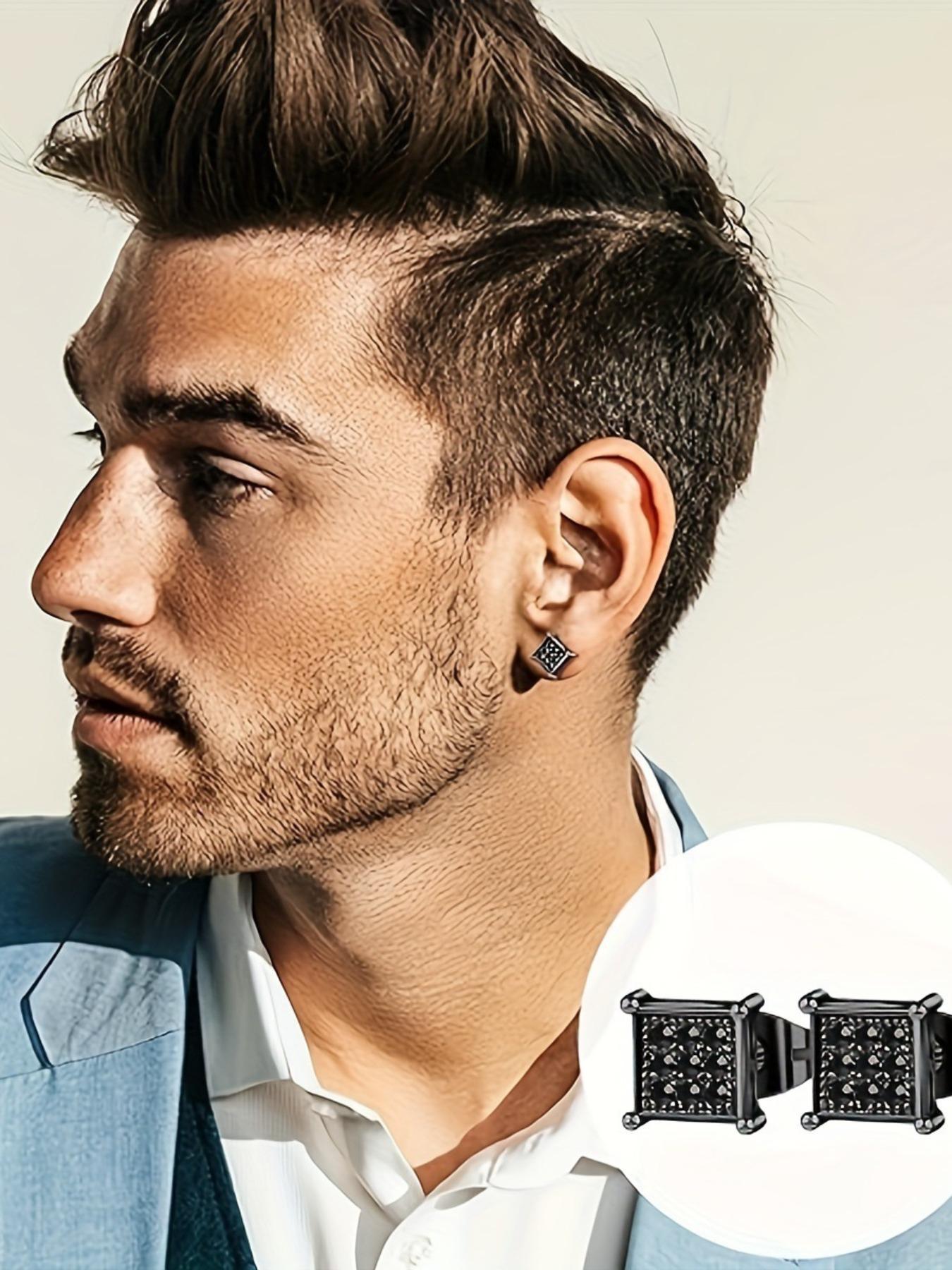 Geometric & Cross Design Earrings Set, Gifts for Girlfriend, Artificial Zircon Decor Ear Piercing Jewelry, Hypoallergenic Stainless Steel Cartilage Earrings for Women & Men, Body Jewelry for Birthday Gift, Fashionable Jewelry Accessories