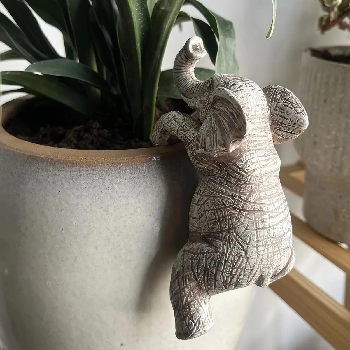 Hanging Elephant Planter, Garden Ornament, Animal Sculpture, Room Decor, Bedroom Decor, Home Decoration, Aesthetic House Decor