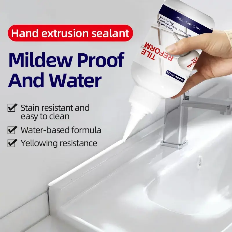 Tile Grout Sealant, Waterproof Adhesive for Floors, Walls, Countertops, Bathroom Seals, Universal Filler Solution, Versatile Application