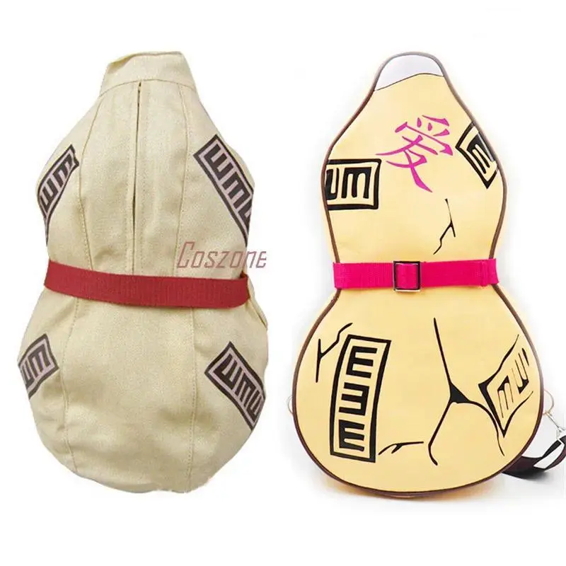 Gaara Gourd Bag Cosplay Prop PU Bags Canvas Backpack Student School Bag Teenage Casual Travel Shoulder Bags Gift
