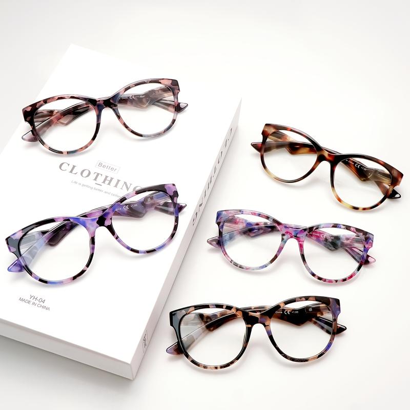 DEAAOK 5-Pack Fashion Reading Glasses Blue Light Glasses for Women with Spring Hinge  Classic Elegant Artistic Eyeglasses