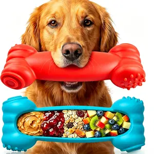 2 Pack Indestructible Dog Chew Bones - Tough Nylon Toys for Aggressive Chewers, Large & Medium Breeds