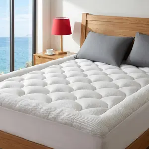 Full Size Mattress Topper Cooling Breathable, Pillow Top Mattress Pad Supportive for  , Quilted Fitted with 8-21 inches Deep Pocket, Machine Washable (54x75 inch,  Grey)