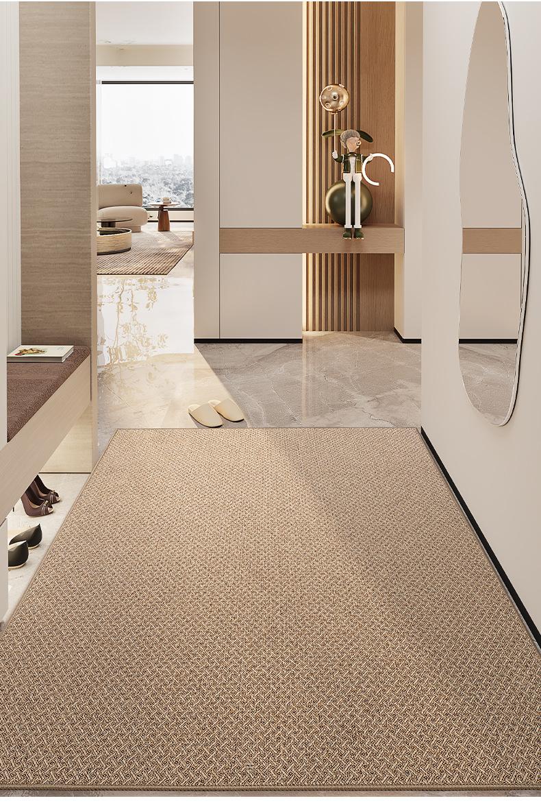 Simple Polyester Entry Doormat, Dust & Sand Scraper, Easy to Clean, Non-Slip Rubber Backed Floor Mat for Entrance