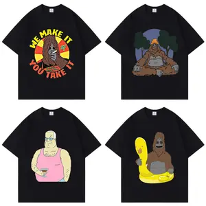 Fashion Sassy The Sasquatch Funny Print Tee Streetwear Crew Neck Pure Cotton T-shirt Women Men Unisex Summer Comfortable and Stylish Items Holiday Gifts Father's Day