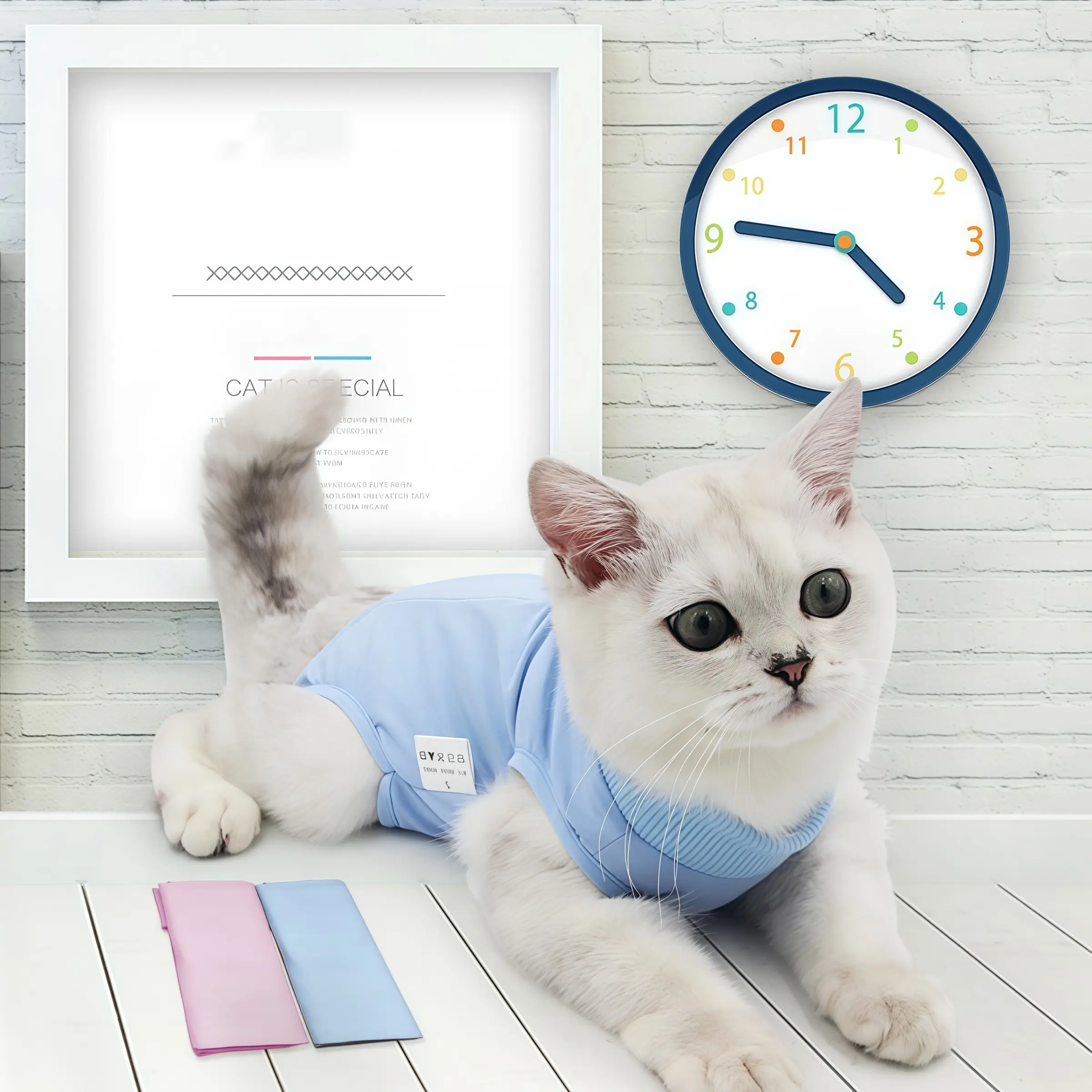 Cat Spay Recovery Suit, Breathable Elastic Post-Op Pet Clothes, Anti-Licking Abdominal Wound Dressing, Cat Surgery Recovery Gear