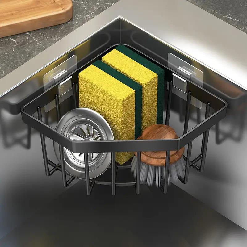 Triangle Sink Draining Rack Set  is a Space-Saving Storage Solution for Kitchen Countertops, Easy to Clean And Requires No Drilling