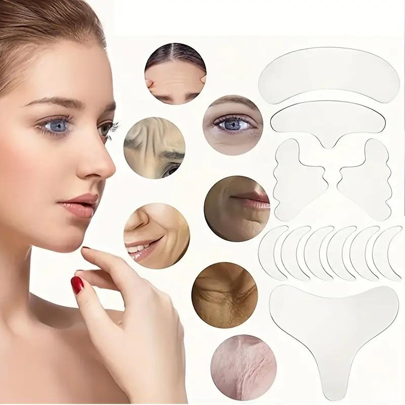 Reusable Facial Wrinkle Patches, 11pcs Smooth Silicone Pads, Professional Skin Care Tools For Women