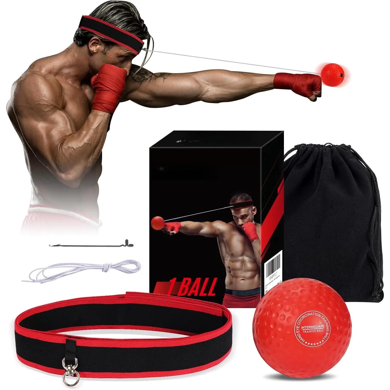 ® Upgraded Boxing Reflex Ball, Boxing  Ball with Headband  for Reaction, Punching Speed, Fight Skill, Fitness, Newst Boxing Equipment
