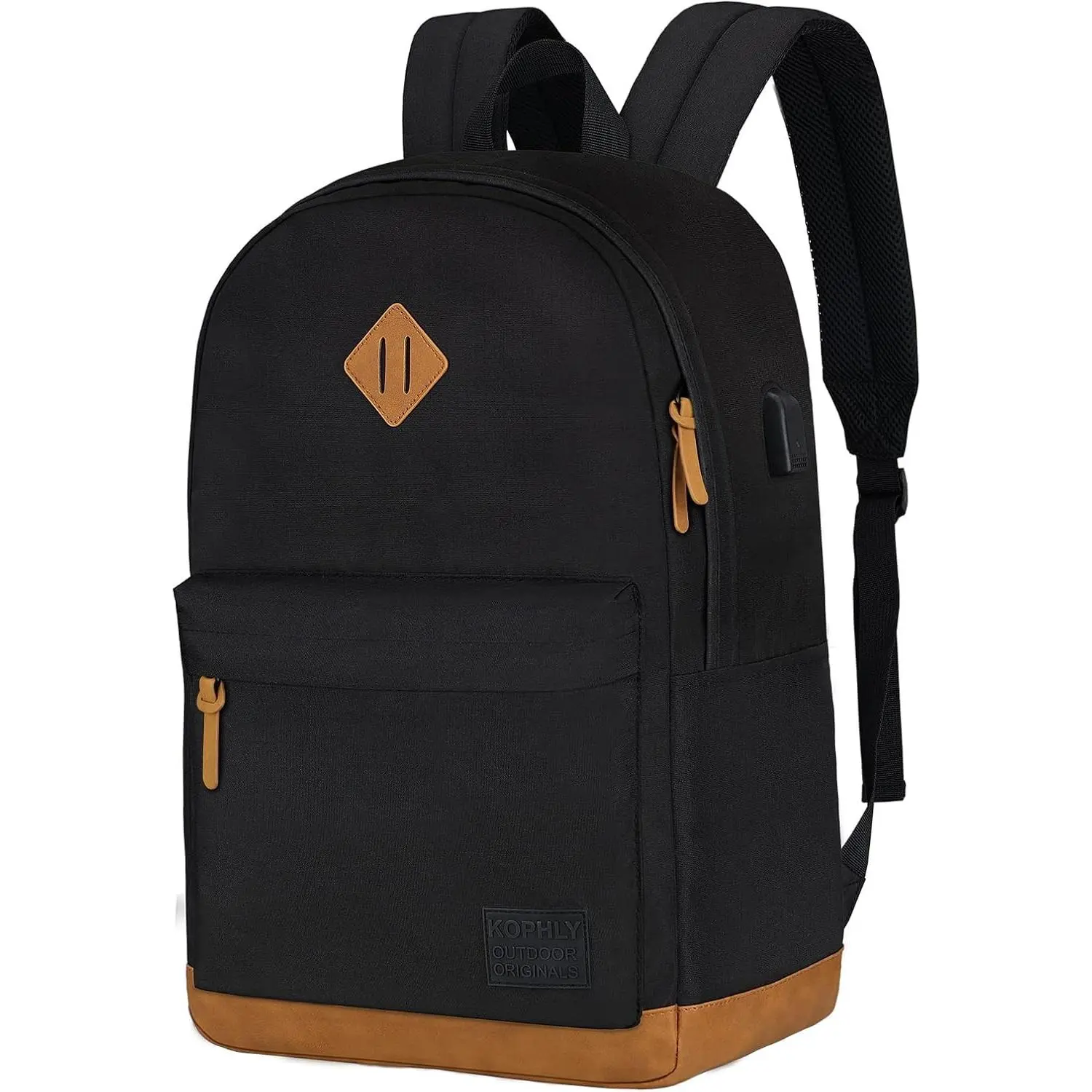 Large Travel Laptop Backpack with USB Charging Port for Men and Women, Classic School Backpack for Boys and Girls, Work Bag(18Inches/Black)Gift