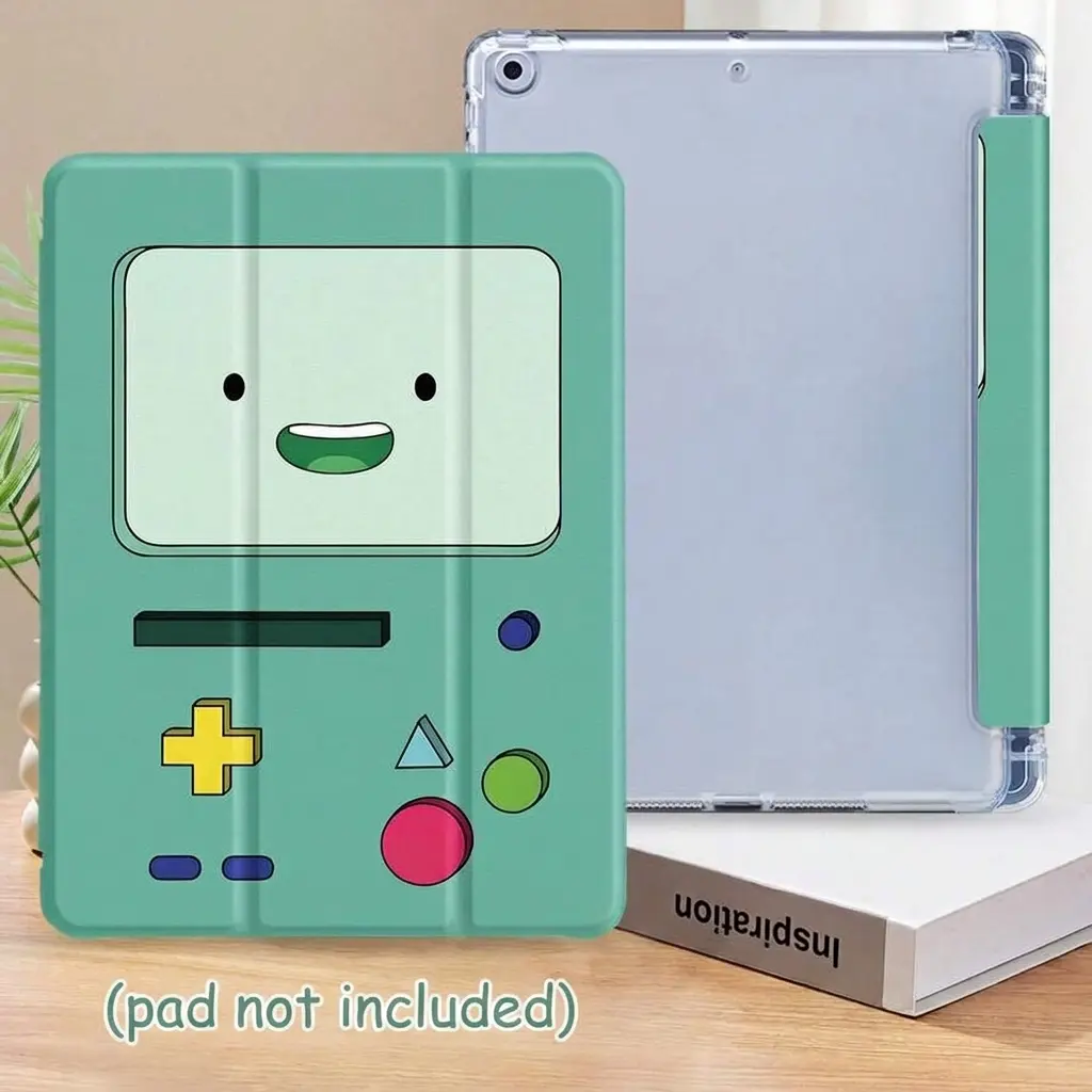 Cute Adventure Buddy Bmo Tablet Case, Tablet Cover, Soft Tpu Cover, Magnetic, Fits iPad 9/8/7 Gen 10.2 Inch, iPad Air 5/4 Gen 10.9 Inch, Anti-Drop Stand Function, iPad Accessories (Case Only)