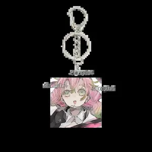 Cartoon 5cm Tsuyuri Kanawo Kochou Shinobu Acrylic Keychain Double-sided Cute Accessory Backpack Key Ring Pendant Students Gifts