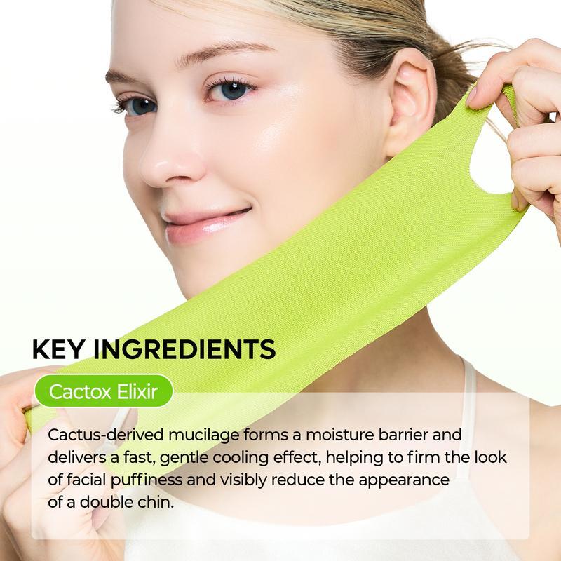 V-LIFTING MEWING BAND with Cactus Cooling Reduce Puffiness & Pore Tightening for Visible Pore Care Skin Repair