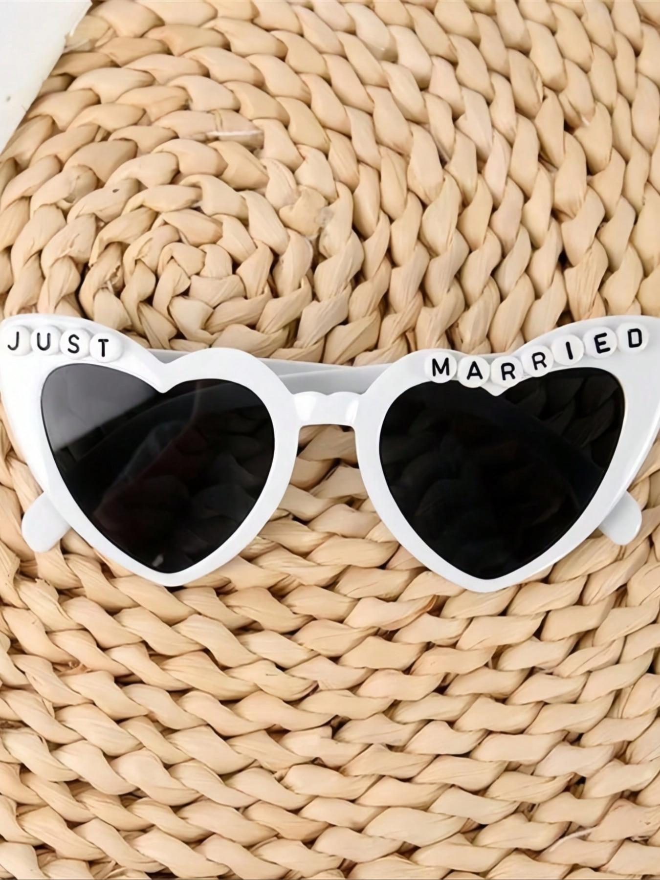 Uv400 Protective Sunglasses Set, Polarized Lens for Outdoor Weddings, Cute Style for Spring/summer, Bridal and Honeymoon Travel Accessories