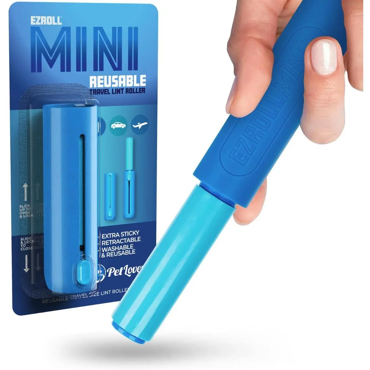 EzRoll  Lint Roller - Sticky for Life & Multi-Purpose , Dust, & Lint Remover for Clothing, Upholstery, &  - Sustainable, Washable & Efficient