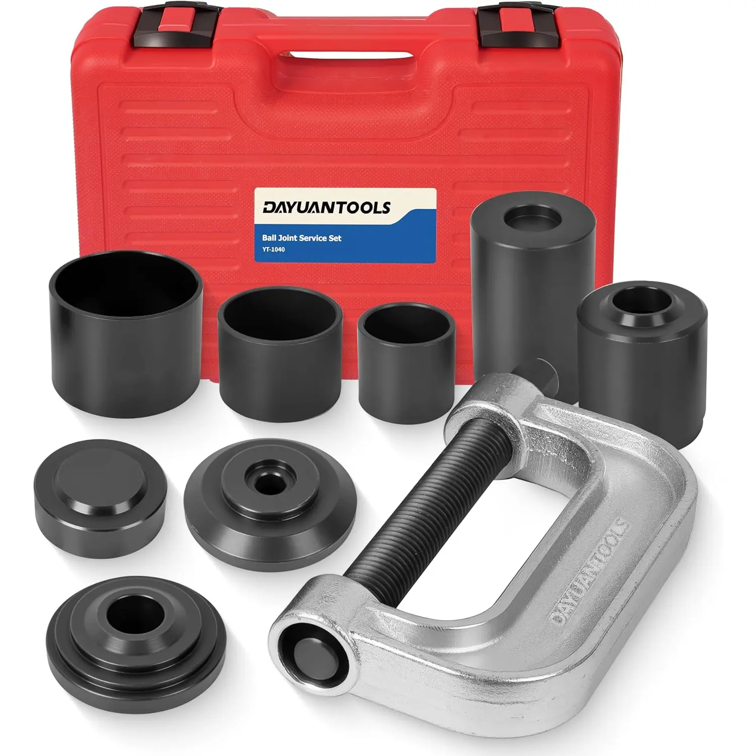 Universal ball head presser and universal joint removal tool kit, red box packaging