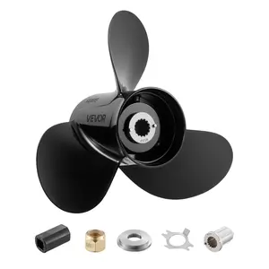 VEVOR Outboard Propeller, Upgrade OEM 15 Spline Tooth Aluminum Outboard Boat Propeller Fit Mercury Engines 40-140 HP, 4-1/4" Gearcase, 3-Blade, RH (Right Hand Rotation), OEM Parts No.48-77346A45
