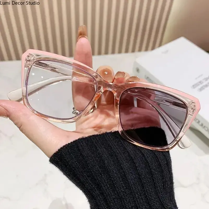 Photochromic Progressive Reading Glasses - Square Semi-Rimless Tortoiseshell Eyewear with Blue Light Blocking Lenses for Daily Use