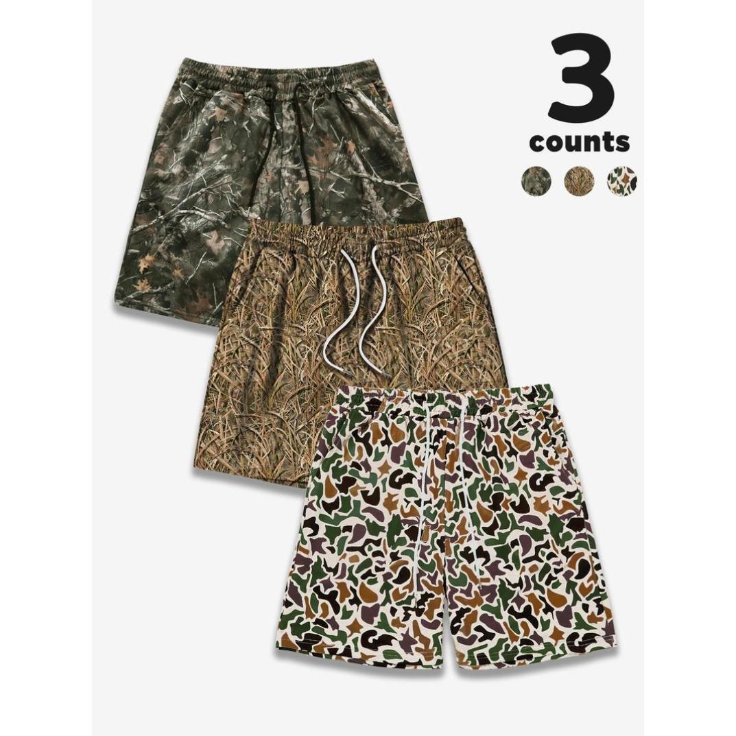 Camouflage Print Shorts Regular Fit Casual Street Style Shorts Lightweight Breathable Fabric Summer Daily Wear Unisex Fashion Trend Comfortable Outdoor Travel Beach Active Lifestyle