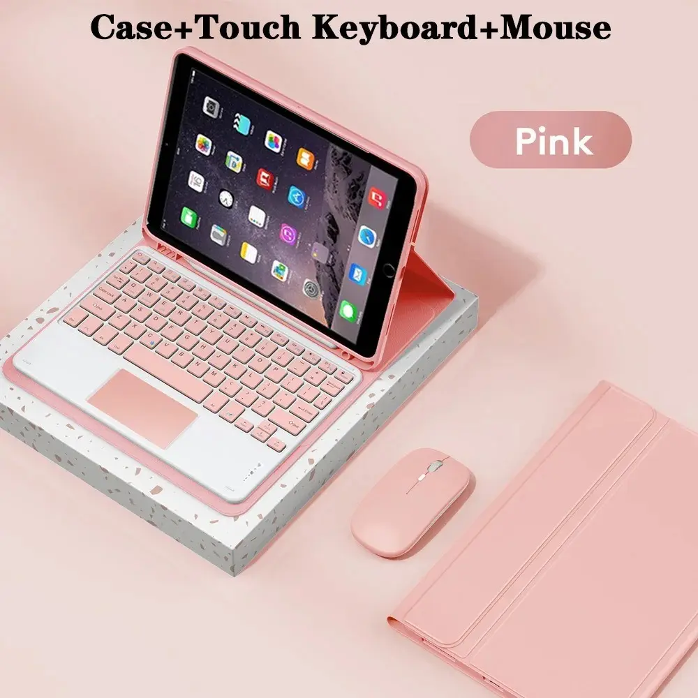 for iPad Air 11 Inch Case with Bluetooth-compatible Keyboard Cover, Tpu Material, Compatible with New iPad Air 11 Pro 2022, 10th Gen, 12th Gen, 7, 8, 9th Gen, 10.2, Air 3