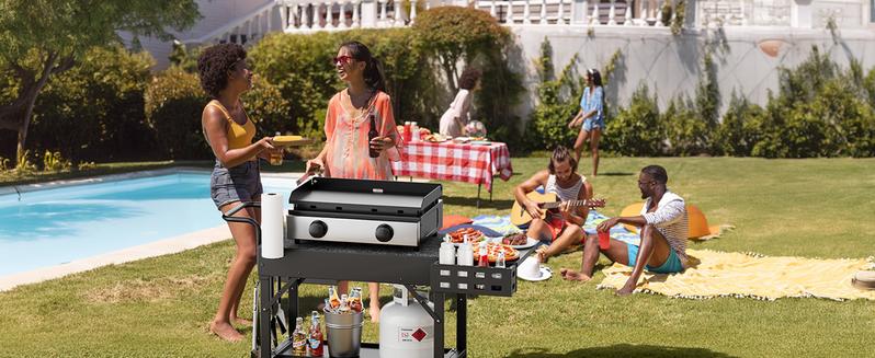 Leteuke Grill Cart for Blackstone Griddle, Portable Outdoor Grill Table, Foldable Cart Table with Wheels for Ninja Grill, Grill Cart Fit 17 Inch Or 22 Inch Griddle, BBQ Prep Table with Seasoning Tray camping furniture picnic Barbecue