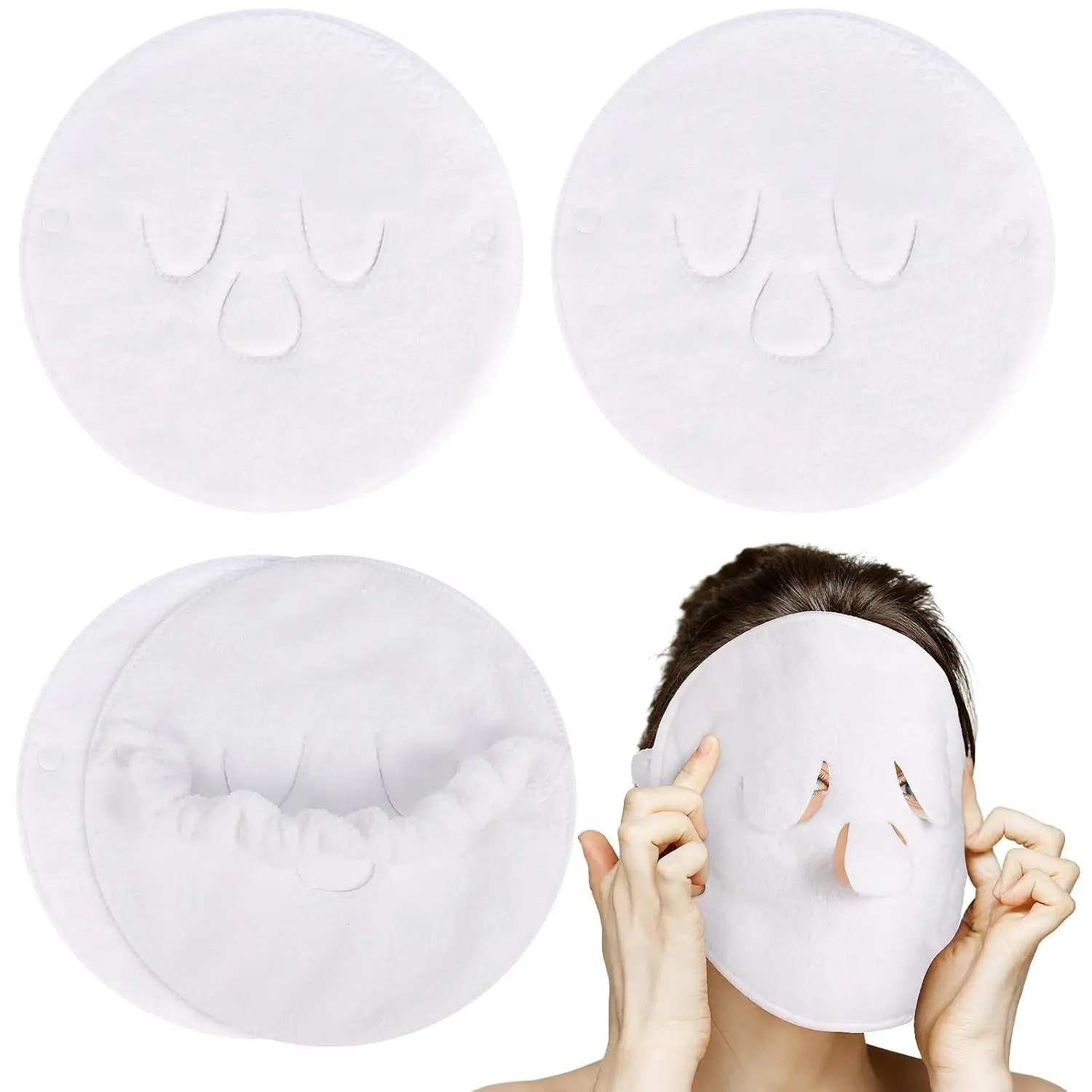 Reusable Face Steaming Towel 4 Pack - Cold Hot Compress Facial Spa Towel for Skin Care Beauty Salon, Moisturizing Facial Steamer Cloth for Women GirlsGift