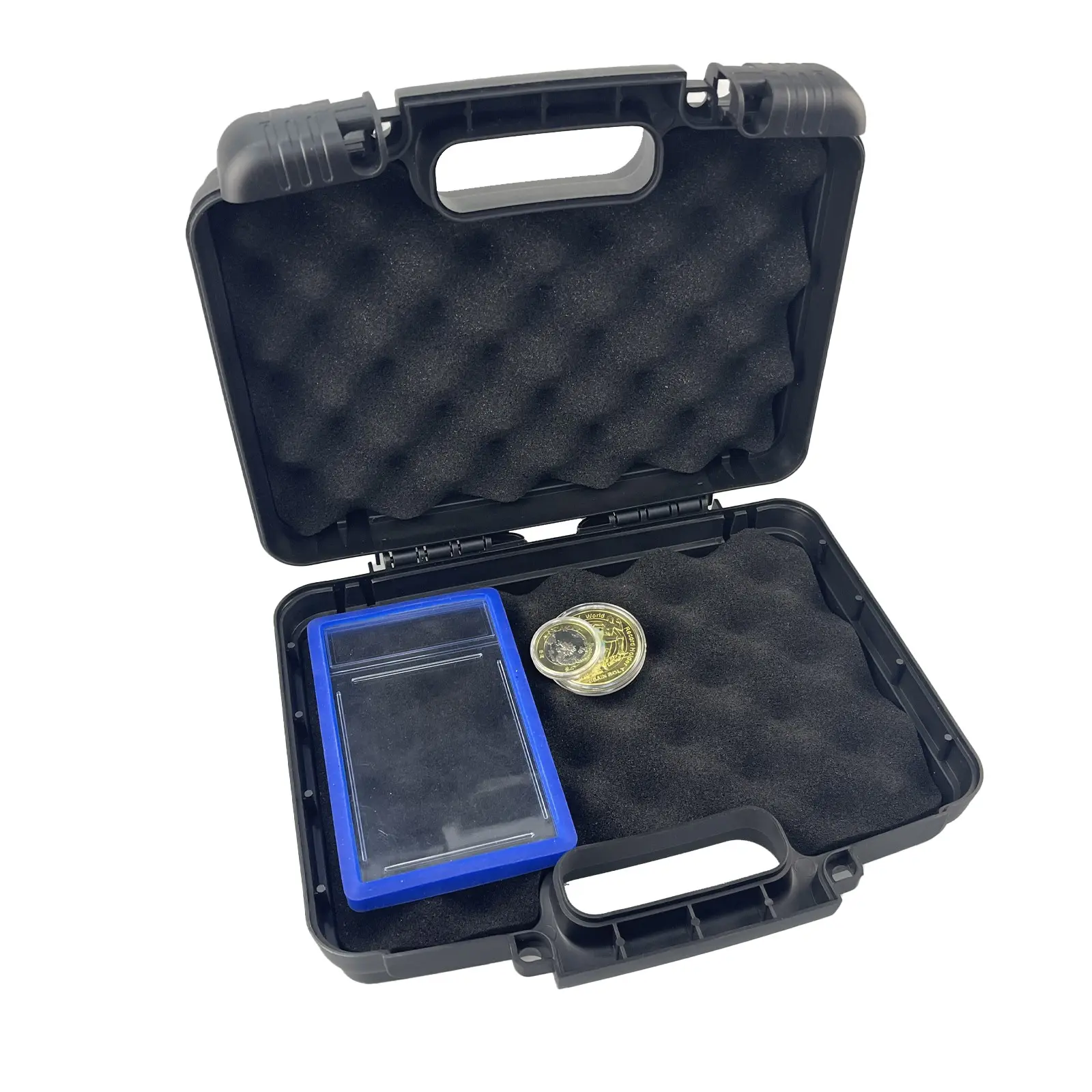 1PC Tactical Storage Box Case Fits Most Items, Durable PP Material Shell & Foam Liner, Dustproof & Shock-Absorbing, Portable Protective Box for Tools, Cards,Jewellery, instruments Daily Storage Holder, Outdoor Travel Carry Box
