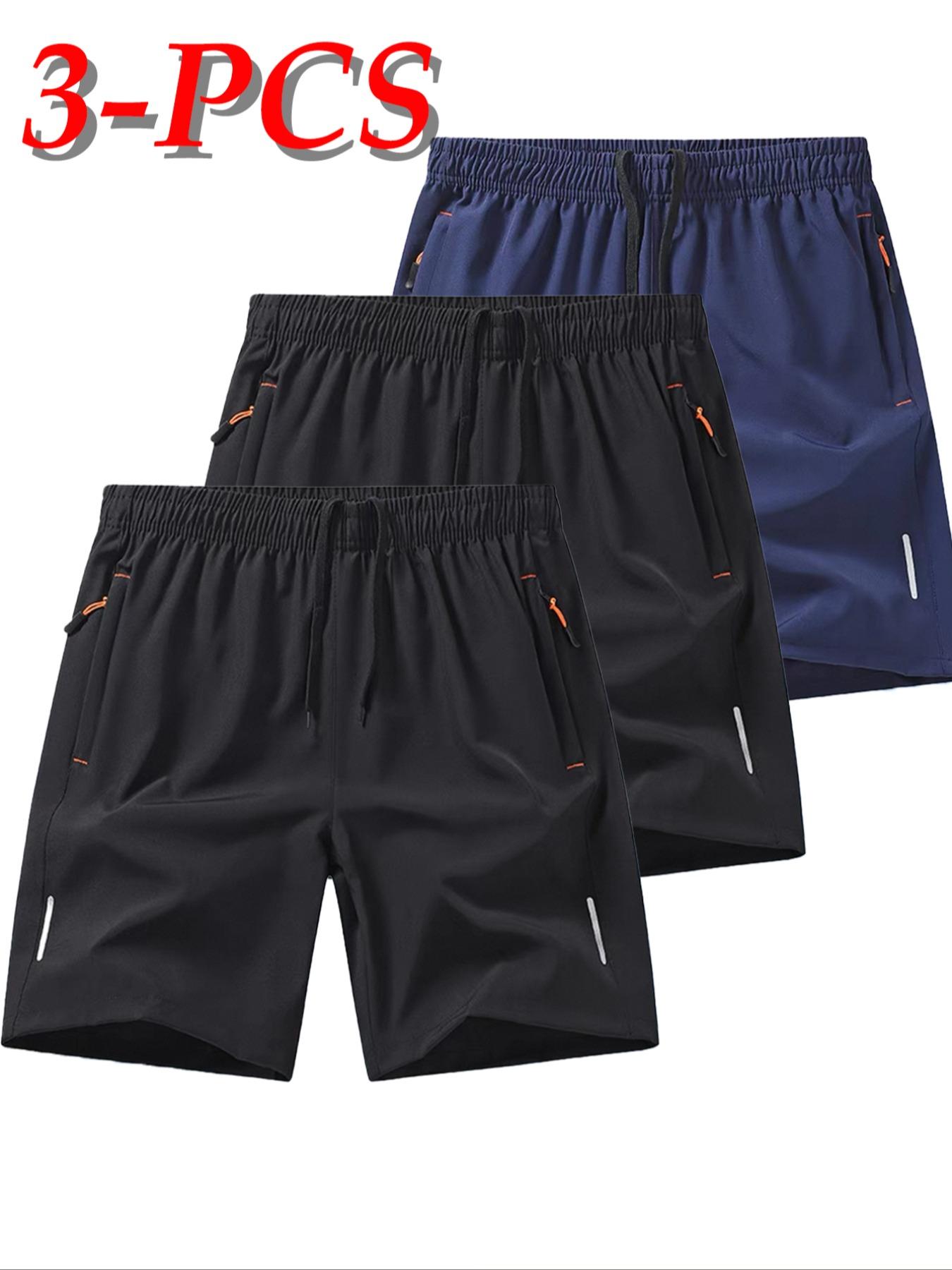 Men's Reflective Stripe Zipper Pocket Shorts, Regular Fit Casual Breathable Comfortable Shorts for Summer, Men's Bottoms for Daily Wear, Streetwear Sports Shorts