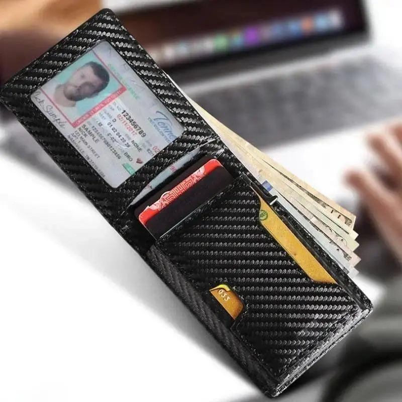 Pop-Up Card Holder Crafted From Aluminum Material For Male Users Equipped With RFID Blocking Layer And ID Window, Accommodates 8-10 Cards For Daily Carry
