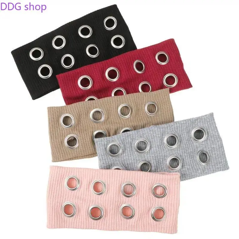 Grunge Y2K headband by Aeropostale with hollow eyelets, high-quality material. Gothic steampunk style accessory for punk girls. One size fits all, perfect for casual wear.
