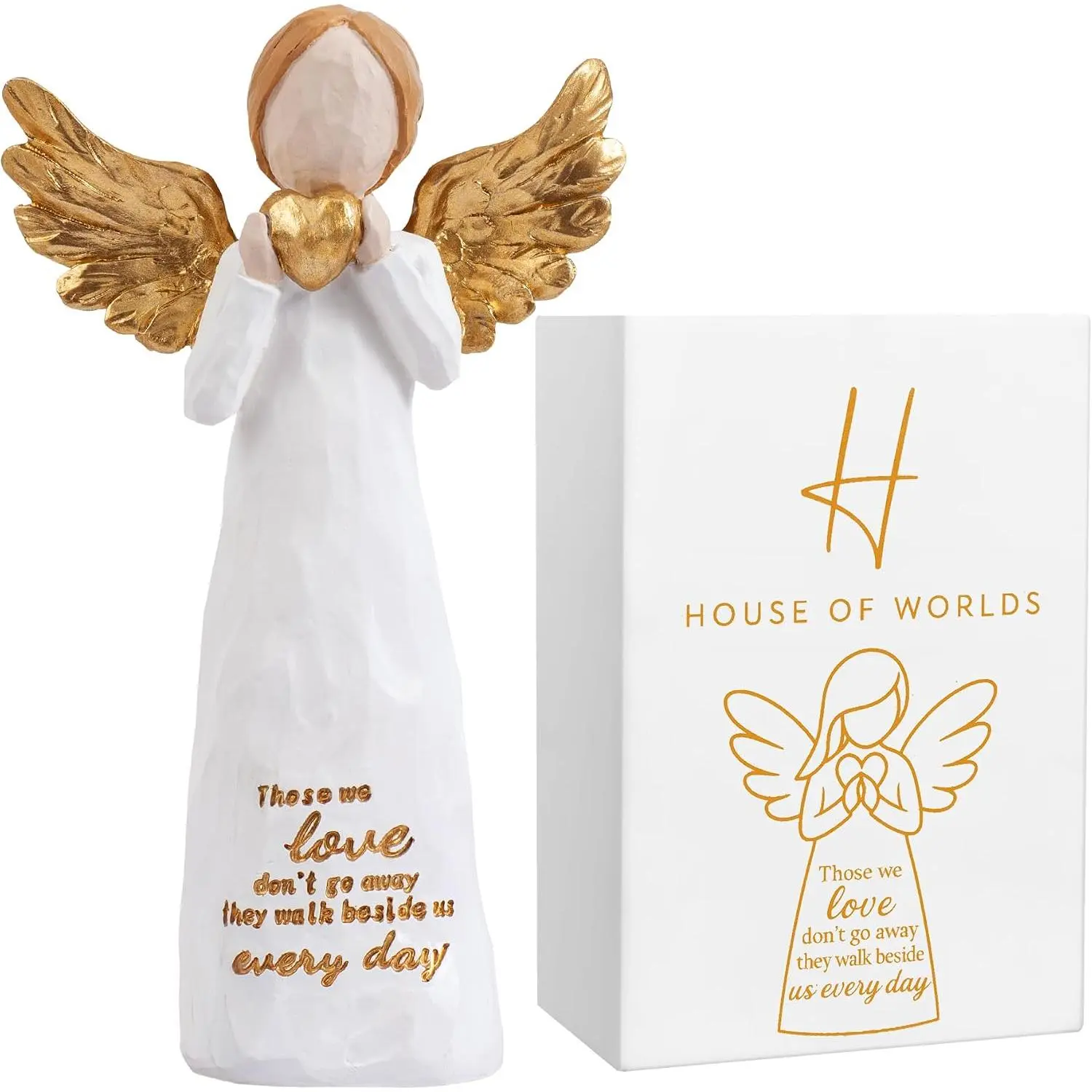 Sympathy Gifts for Loss  Loved , Guardian Angel Statue Figurine 5.12",  Bereavement & Funeral Gifts, Remembrance & Angel  for Women or Anyone Grieving, Small Angel Figurines
