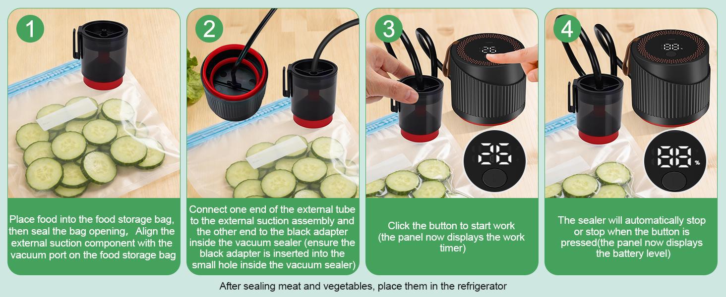 Upgraded 4-in-1Electric Mason Jar Vacuum Sealer Kit for Wide &Regular Mouth Jars,Wine Bottles,Vacuum Bags,Containers,Portable Automatic Canning Vacuum Sealer Machine for Kitchen,RV Travel Food Storage