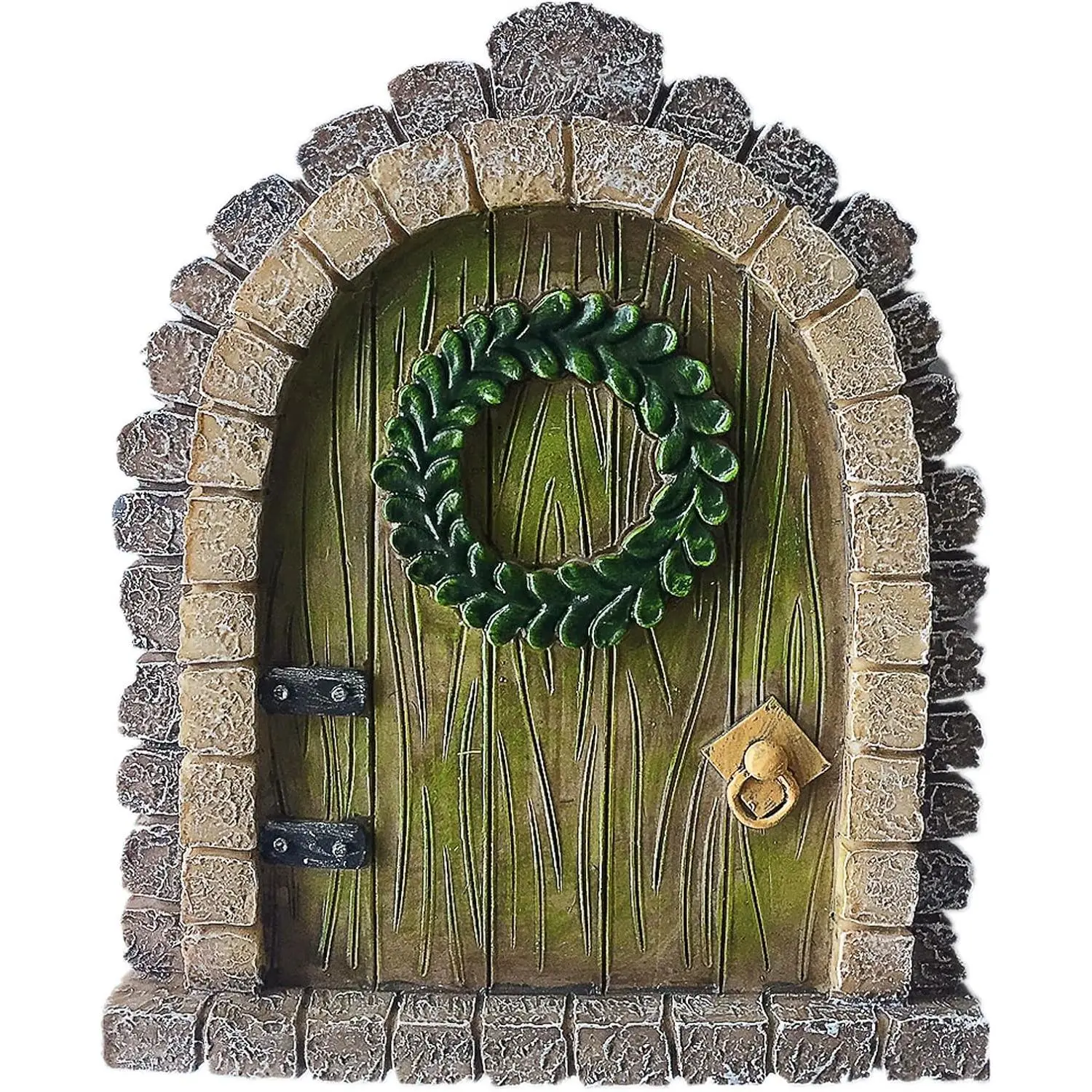 Garden Fairy Door Accessories Mystical Door for Tree Trunk Decor   Doors Magical Doors for Fairy Wall Indoor Outdoor Decoration (Brown)