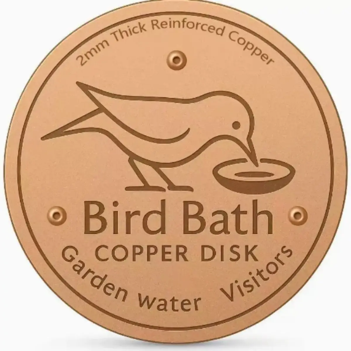 Compact Size Bird Bath with 4-Inch Copper Basin for the Outdoor Garden - Features Stable Triangle Support & Easy to Clean Design, Maintenance, Bathing Needs, Small, Stable Base, 4 Inches, Resin, Triangle Support Design, Easy Cleaning, Year-Round, Year-Rou