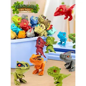 6/12/24 PCS  Finger Biting Dinosaur Tyrannosaurus Model Toys Movable Joints Simulation Dinosaur Bite Fingers Toys Festival Gift