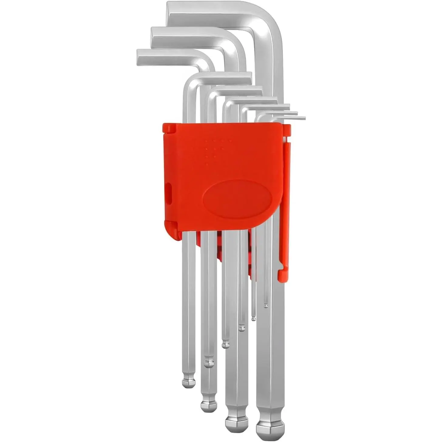 9- Metric Allen Wrench Set, 1.5-10mm Mid-Long Chrome Vanadium Steel Hex Key Set, L-Shaped Allen Ball End Wrenches for ,  & Auto Repair