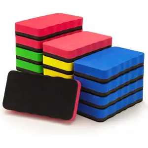 16 Pcs 4 Color Magnetic Dry Erase Erasers for Whiteboard Perfect for Kids Teacher Home and Office