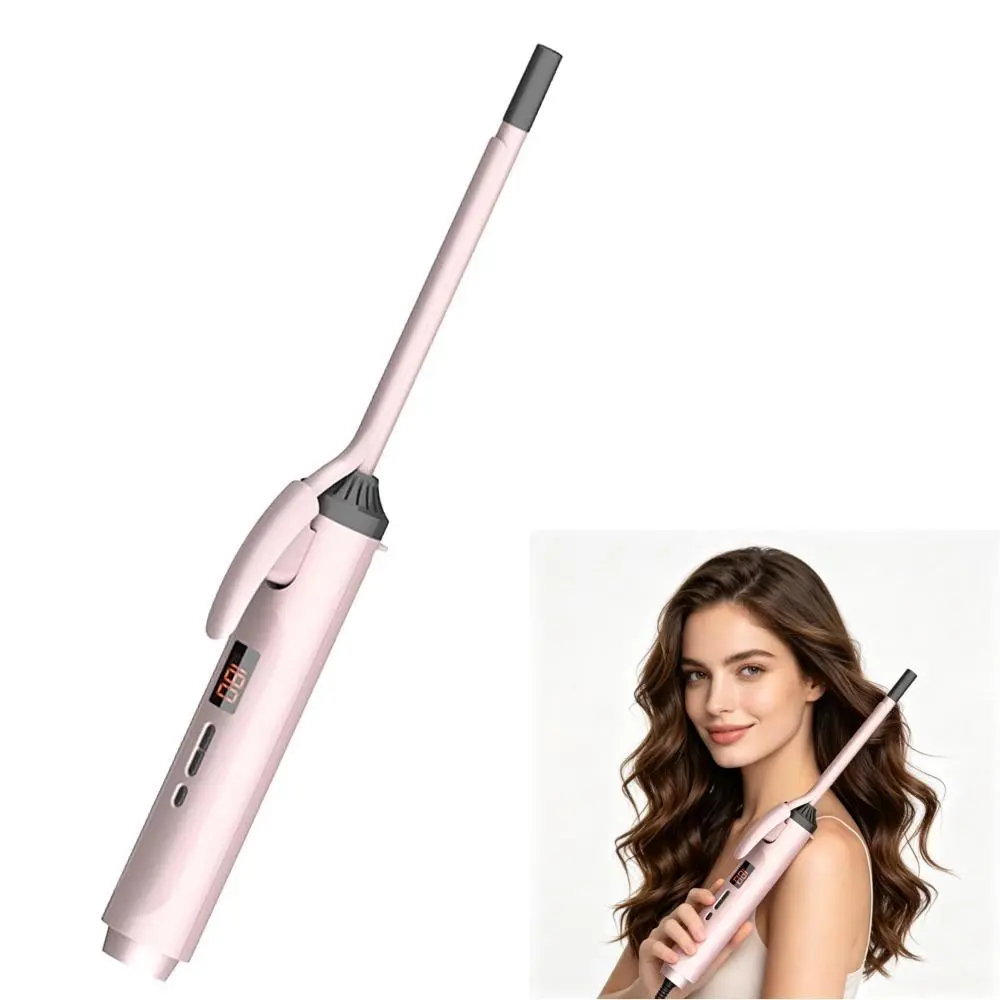 9mm Ceramic Curling Wand for Short & Long Hair, Skinny Barrel Curling Iron with Adjustable Temperature, Fast Heating Hair Styler for Small Curls, Lightweight Travel-Friendly Design