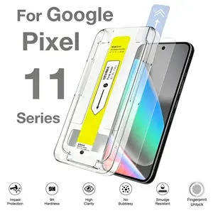 Military Grade Tempered Glass Screen Protector for Google Pixel 11 10 9 9a 8 8a 7 7a 6a Pro Xl, Dust-Free, Ultra-Sound Fingerprint Support