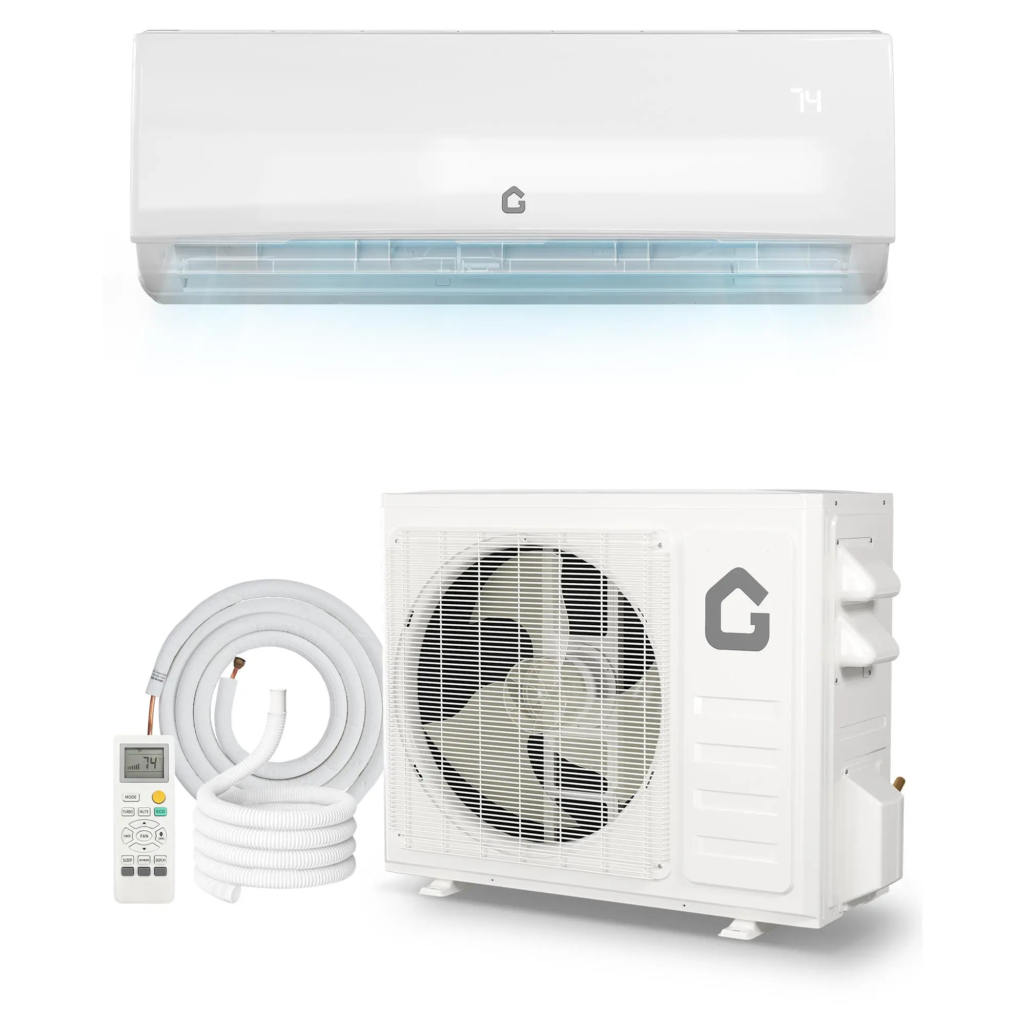 11,500 BTU Mini Split Air Conditioner & Heater - 17 SEER2 High-Efficiency Ductless Inverter AC with Heat Pump, WiFi Enabled, R32 Refrigerant, Remote, Covers up to 750 Sq.Ft, 115V Energy Saving Central AC