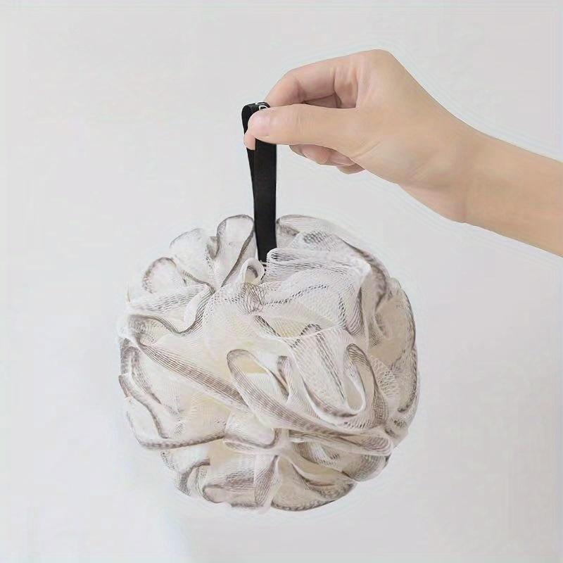 1/3pcs Gradient Color Bath Balls, Dual-Use Foaming Exfoliating Washcloth, Lace-Edged Bath Flower Ball with Rich, Long-Lasting Lather, Hangable, Comfortable and Soft Foaming Mesh Bath Accessory for Showering