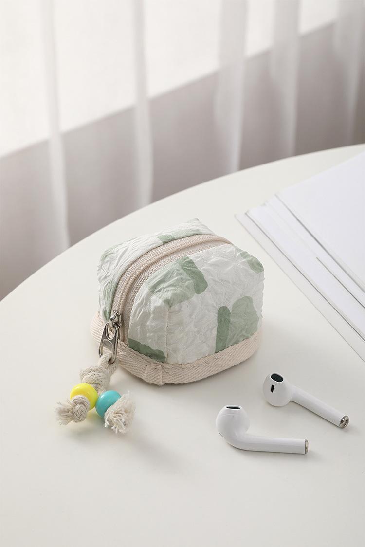 Mini Cute AirPods Case – Soft Portable Earbud Pouch for Women, Small Bluetooth Headphone Holder with Flip Cover, Travel Essential