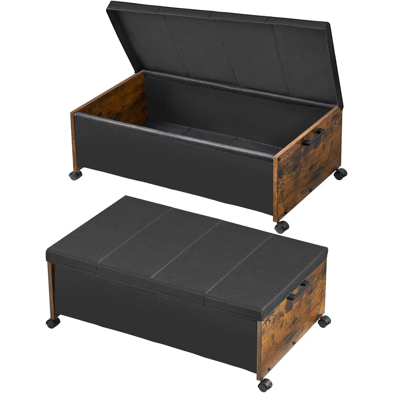 Under Bed Drawers on Wheels, XXXXL Size, UnderBed Storage with Wheels, Wooden Under Bed Storage, Heavy Duty, Patented Design