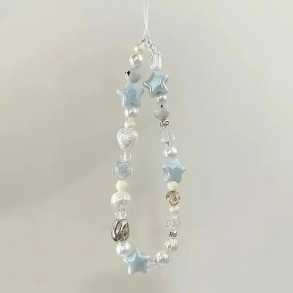 2026 New Cute Star Acrylic Anti-Lost Phone Chain, Stylish Decorative Mobile Lanyard, Women's Clip-On Portable Keychain Attachment Charms & Twillies Accessories for Daily Matching, Phone Strap, Smartphone, Cellphone, Sea Theme, Star Shape, Acrylic Mix