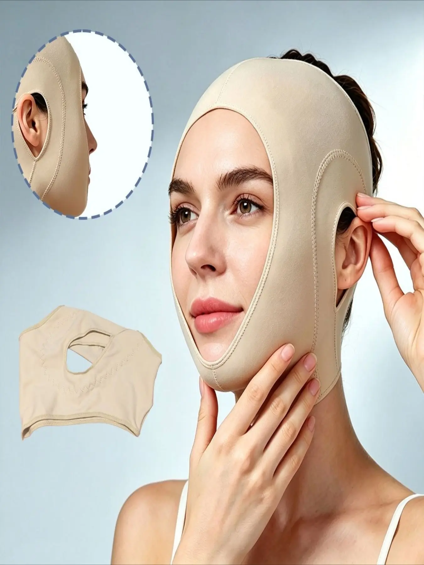1pc Half face sleep mask, reusable and comfortable accessory, suitable for both men and women to use at night, easy to use, convenient and easy to carry